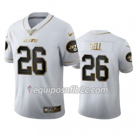 Camiseta Hombre NFL New York Jets Le-Veon Bell 26 Nike Blanco Golden Edition 100th